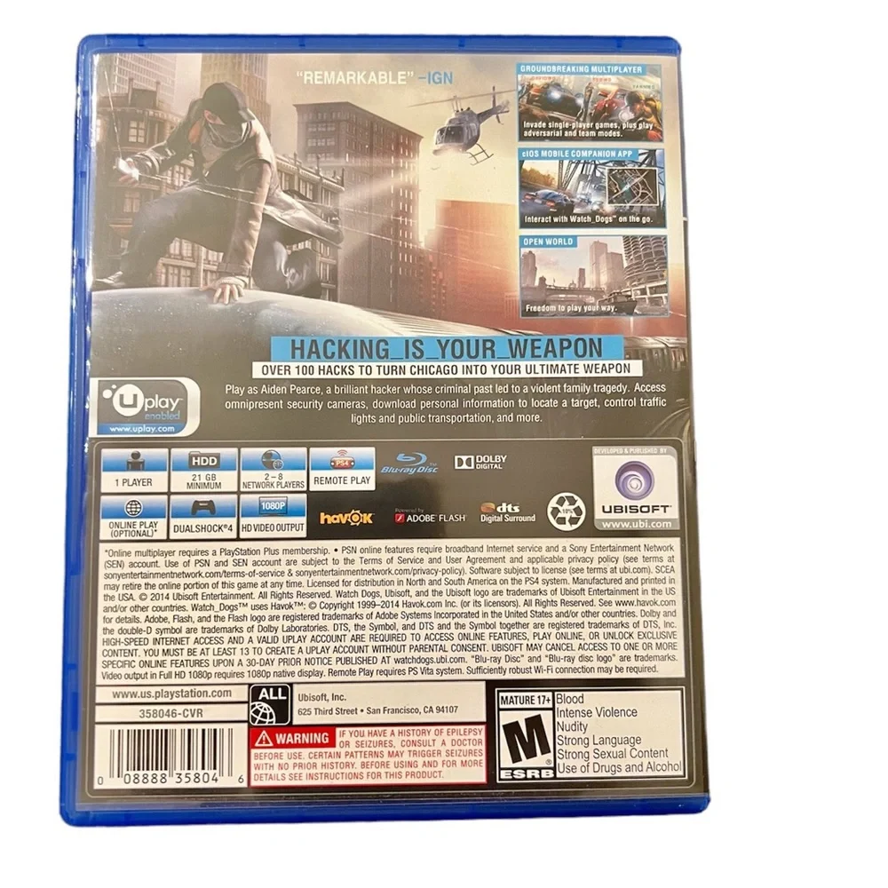 Watch Dogs Playstation 4 Video Game